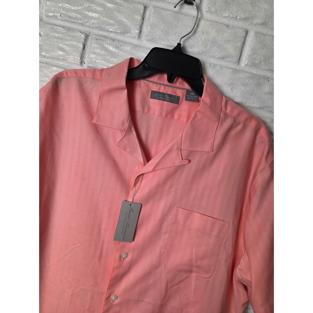 Daniel Cremieux Signature Collection Men's sz XXL button up shirt Coral s/s NWT